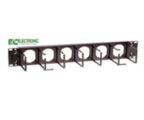 HC119ME3N Organizer horizontal 19&quot; 1.75&quot;H X 19&quot;W Front Duct 3.50&quot; single sided no cover black 1U Hubbell