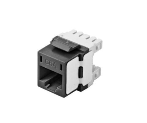 HJ6ABK Jack CAT6A universal nextspeed black Hubbell