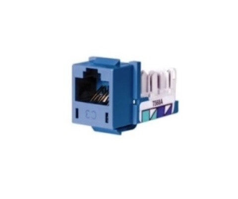 HXJ3B Jack CAT3 universal A/B 8POS blue Hubbell