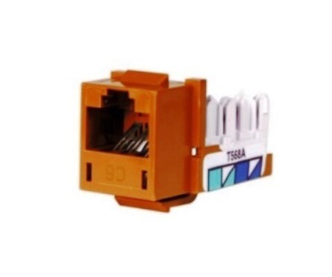 HXJ6OR Jack CAT6 universal xcelerator orange Hubbell
