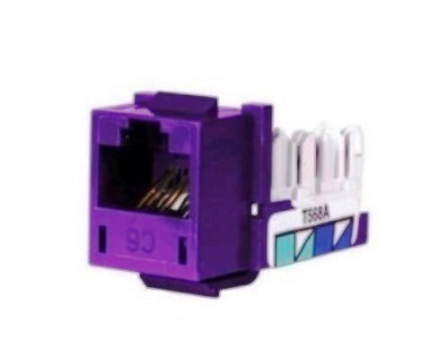 HXJ6P25 Jack CAT6 universal xcelerator purple PK25 Hubbell