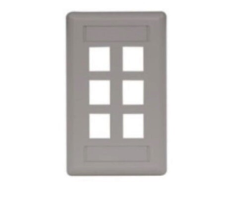 IFP16OW Faceplate 6 PTO 2X4 office-white Hubbell