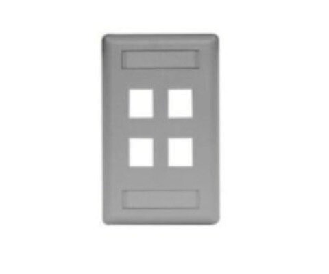 IFP14GY Faceplate 4 PTO 2X4 gray Hubbell