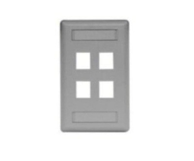 IFP14GY Faceplate 4 PTO 2X4 gray Hubbell
