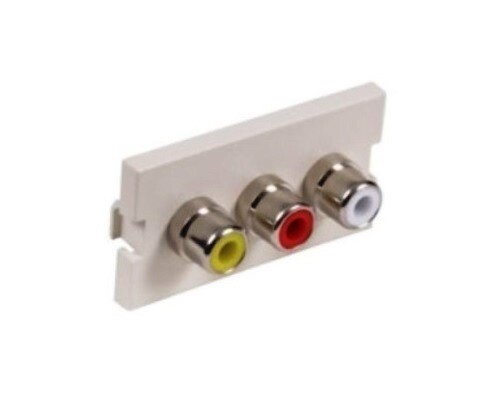 IM3RS1OW Adapter module 3PTO RCA 1Unit office white hubbell