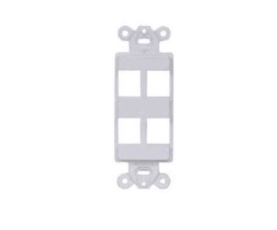 ISF4W Frame outlet  Decorator 4PTO white Hubbell