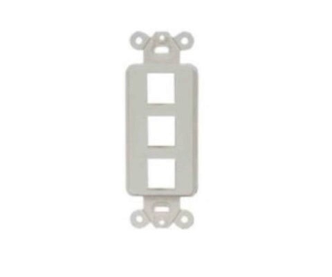 ISF3W Frame outlet  Decorator 3PTO white Hubbell