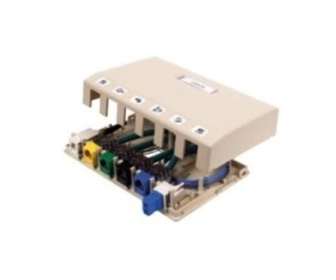 ISM6EI Surface mount box 6PTO (ISB6) electric ivory hubbell