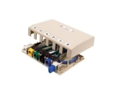 ISM6EI Surface mount box 6PTO (ISB6) electric ivory hubbell