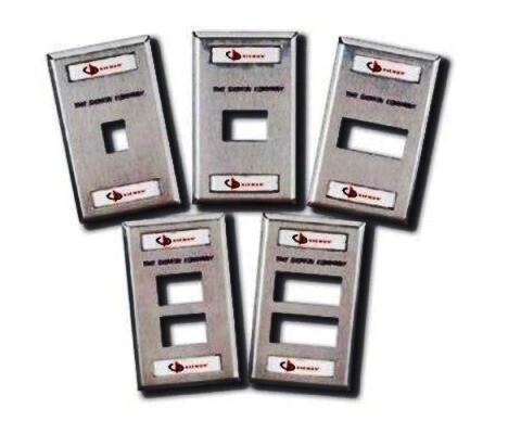 MX-FP-S-01-SS-L Faceplate 1 PTO max 2X4 steel Siemon