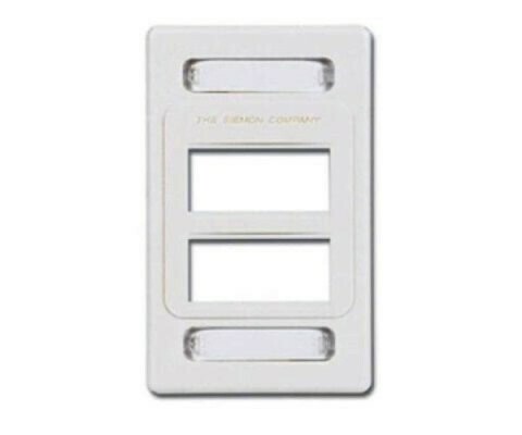 MX-FP-S-06-02 Faceplate 6 PTO max 2X4 white Siemon