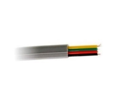 NBW-2428 Cable flat 4C AWG28 silver 1000FT quest