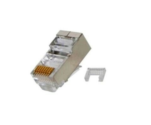 NMP-8825 Plug RJ45 8/8 CAT6 stagered stranded shielded round 50mic gold PAK100 Quest