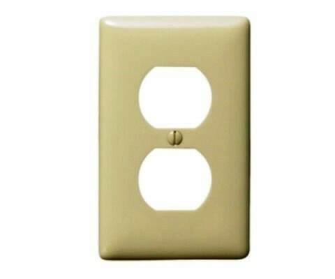 NP8I Faceplate 1 gang 1 duplex nylon smooth Hubbell