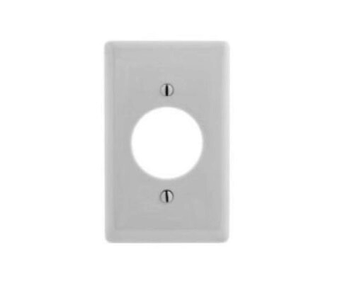 NP720W Faceplate 1 gang 1 single 1.60&quot; nylon white Hubbell