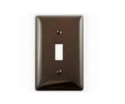 P1X Faceplate 1 gang 1 toggle nylon brown Hubbell