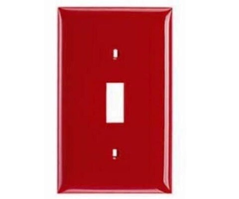 P1R Faceplate 1 gang 1 toggle nylon red Hubbell