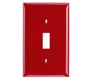 P1R Faceplate 1 gang 1 toggle nylon red Hubbell