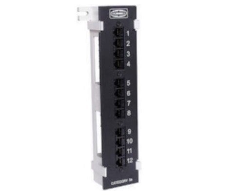 P5E12U Patch panel 12 PTO CAT5E consolidator point Hubbell