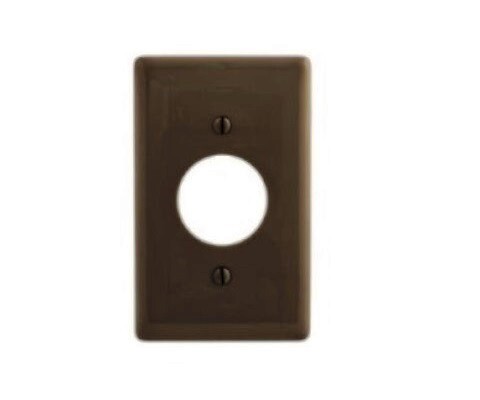 P7 Faceplate 1 gang 1 single 1.40&quot; nylon brown Hubbell