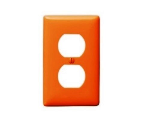P8OR Faceplate 1 gang 1 duplex nylon orange Hubbell