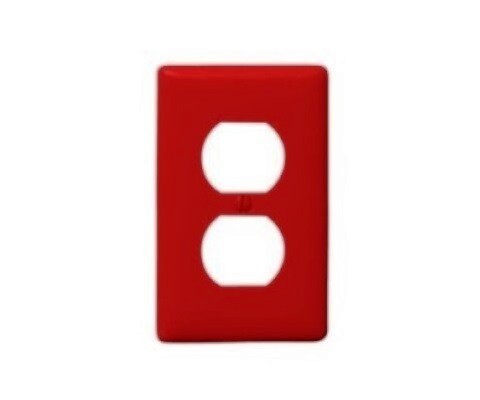 P8R Faceplate 1 gang 1 duplex nylon red Hubbell