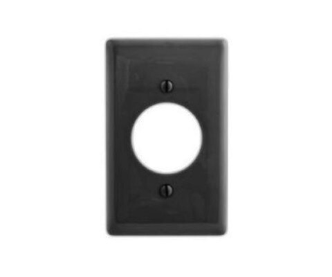 P720B Faceplate 1 gang 1 single 1.60&quot; nylon black Hubbell