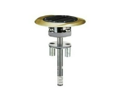 S1PT4X4BRS3 Poke throughs SystemOne 4X4 black/brass Hubbell