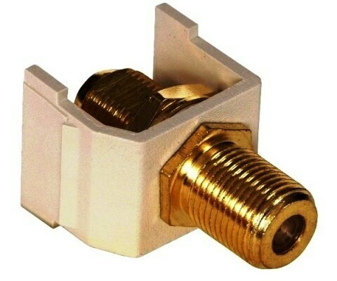 SFFGOW Jack F connector F/F office white Hubbell