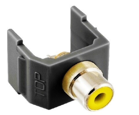SFRCYBK Jack RCA solder termination yellow Hubbell