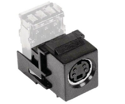 SFSV110BK Jack s-video to 110 termination black Hubbell