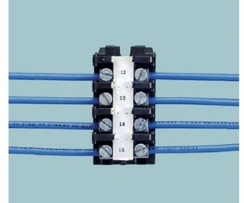 T031X000FJC-BK Label cassette continuous tape 0.31&quot;W terminal block black on white Panduit