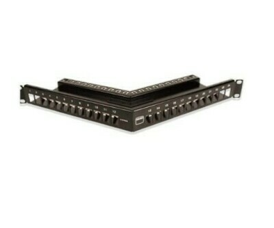 TM-PNLZA-24-01 Patch panel base 24 PTO TERA-MAX angled 1U metallic Siemon