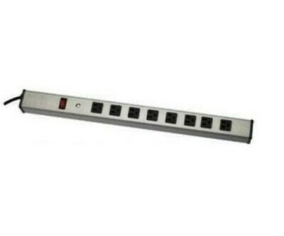 UL401BC Power strips vertical front 8 outlets Wiremold