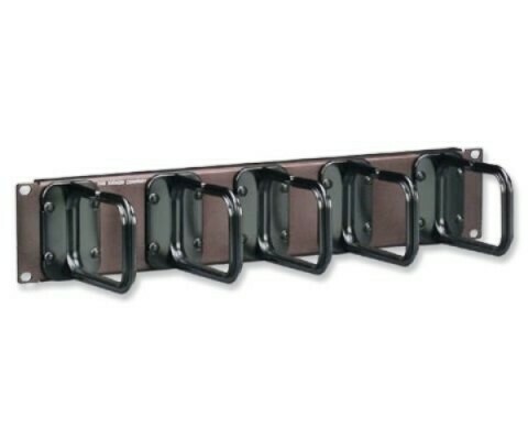 WM-144-5 Organizer Horizontal 19&quot; single sided W/5 S144 hangers 2U black Siemon