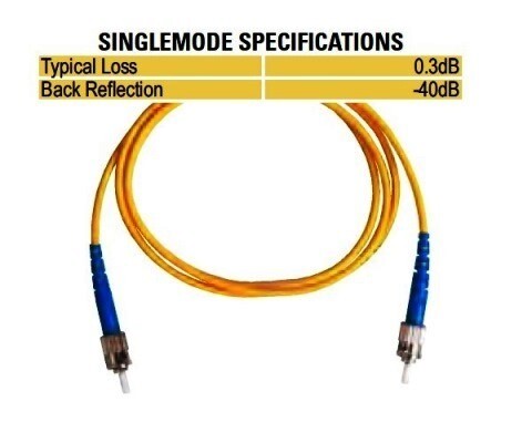 VDX988S10FISC Fiber jumper ST-ST SM DUPLEX 10 MTRS FIS