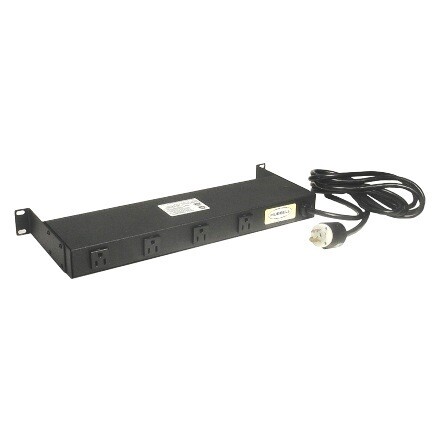 MCCPSS19TS Power strips horizontal 19&quot; 120V (NEMA 5-15R) 4 front 4 rear surge protector Hubbell