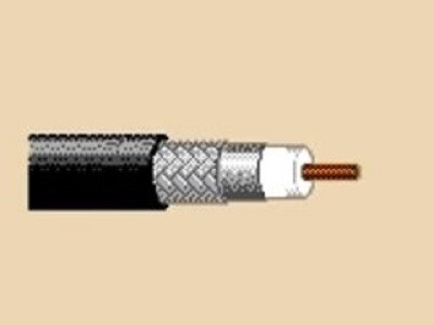 9104 010U1000 Cable coaxial RG-59 AWG20 1000FT black 65% Belden