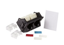 CT-C6-C6-01 JACK CAT6 ANGLED DOUBLE T568A/B BLACK SIEMON