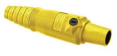 HBL400FY Plug Single Pole female 400A 250V DC max /600V AC yellow Hubbell
