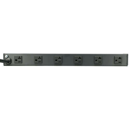RS-1215-20 Power strips horizontal rack mount in(20A 120V 5-20P) out(2400W 12(5-15/20R front 6/rear 6) black Tripp lite