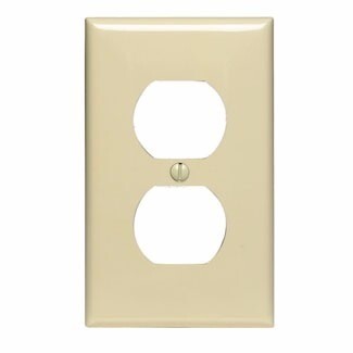 P8 Faceplate 1 gang 1 duplex nylon ivory Hubbell