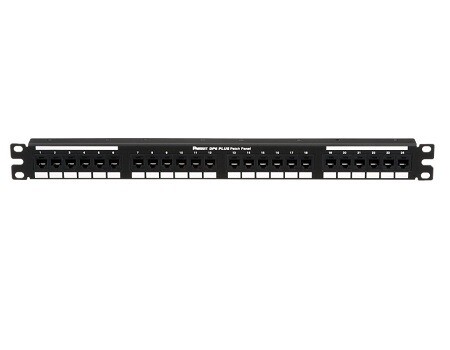 DP24688TGY Patch panel 24 PTO CAT6 1U black Panduit