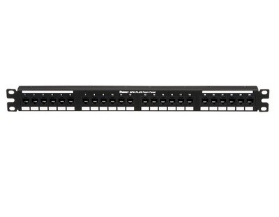 DP24688TGY Patch panel 24 PTO CAT6 1U black Panduit