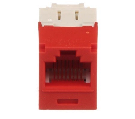 CJ688TGRD Jack CAT6 universal mini-com red Panduit