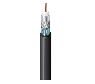 1613AP 0091000  Cable coaxial RG-6 AWG18 1000FT solid .040" bare copper white 77% Belden