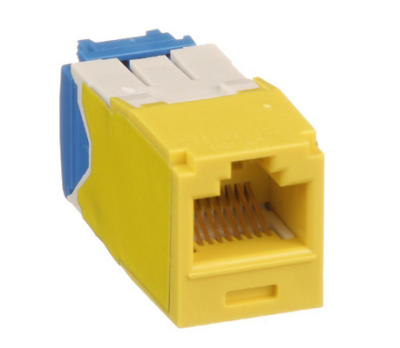 CJ6X88TGYL   Jack CAT6A universal mini-com 10G yellow Panduit