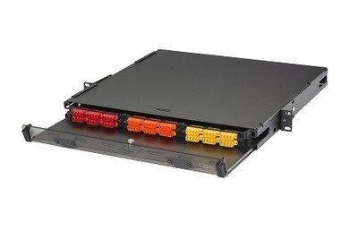 FCR1U3SP  Patch panel F.O. 3 FSP SM/MM 1U black Hubbell