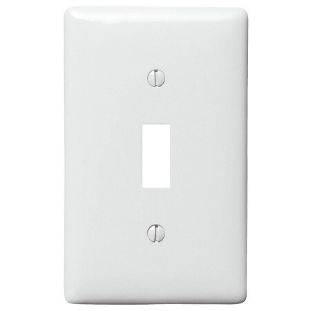 NP1W  Faceplate 1 gang 1 duplex nylon white Hubbell