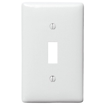 NP1W  Faceplate 1 gang 1 duplex nylon white Hubbell
